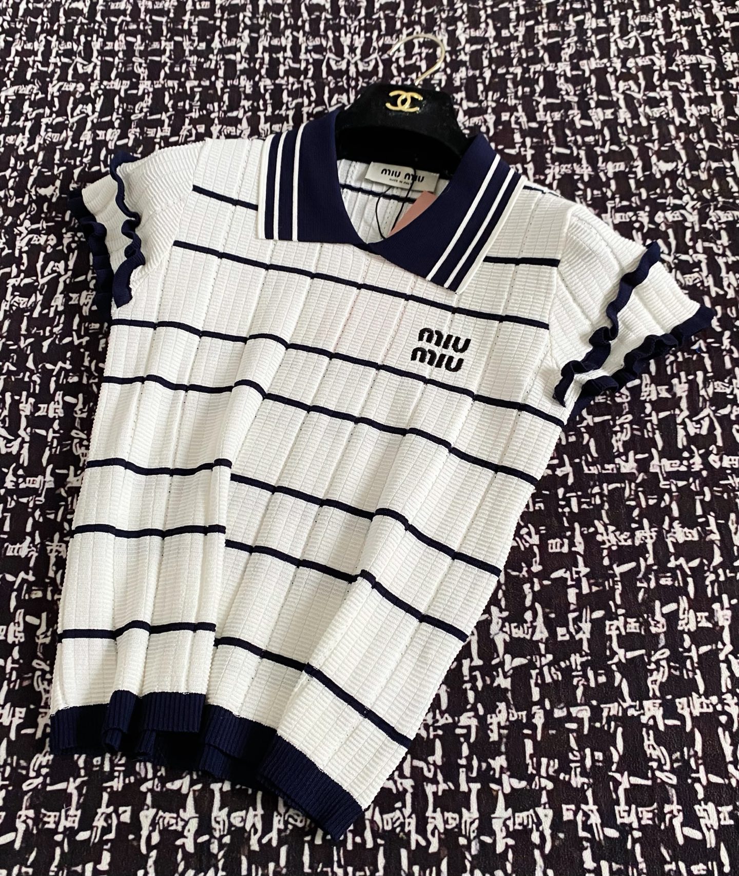 MIU25SS Embroidered Logo Short Sleeve T-Shirt