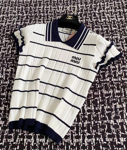 MIU25SS Embroidered Logo Short Sleeve T-Shirt