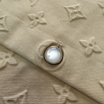 1V Embossed logo printed denim jacket