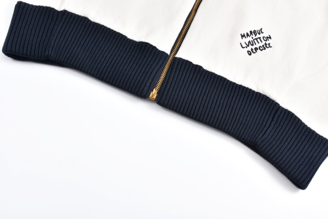 1V Stand up collar color blocked zipper sweater jacket