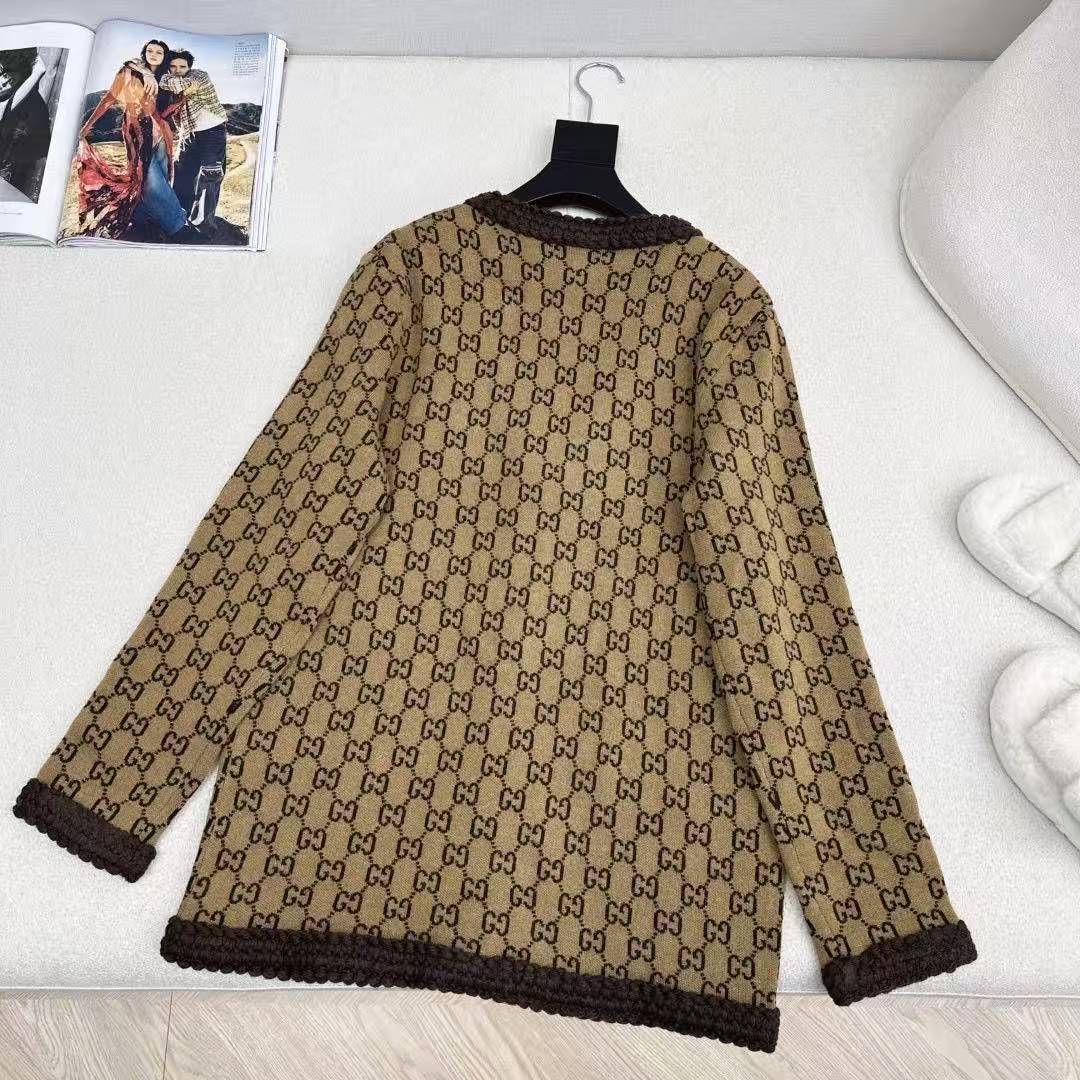 GG 25SS Vintage vintage floral logo cardigan jacket