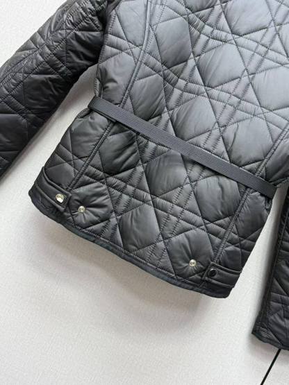 CD 25SS Lingge collar and waist cinched cotton jacket