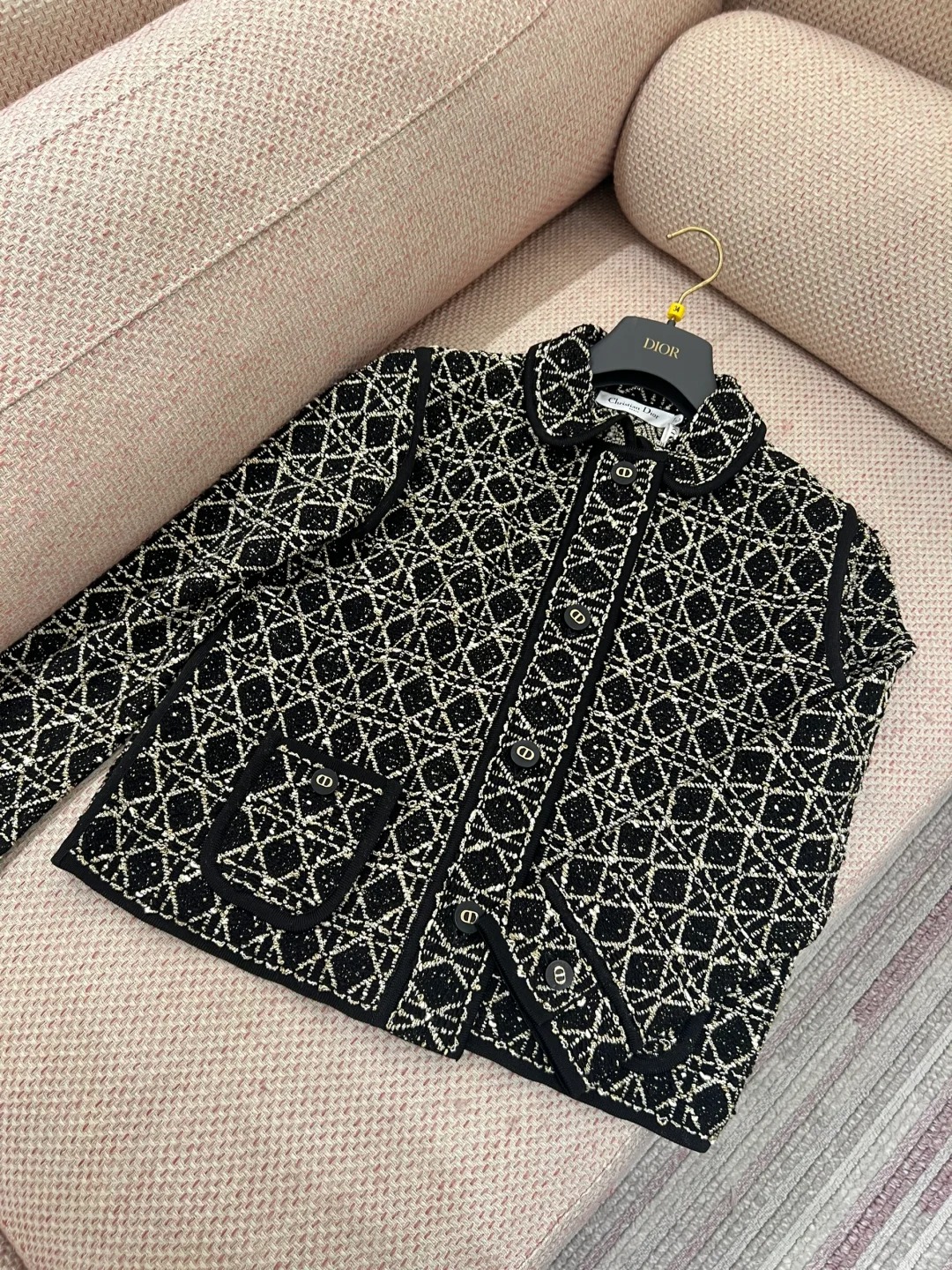 DIO Vintage Rough Rattan Plaid Jacket