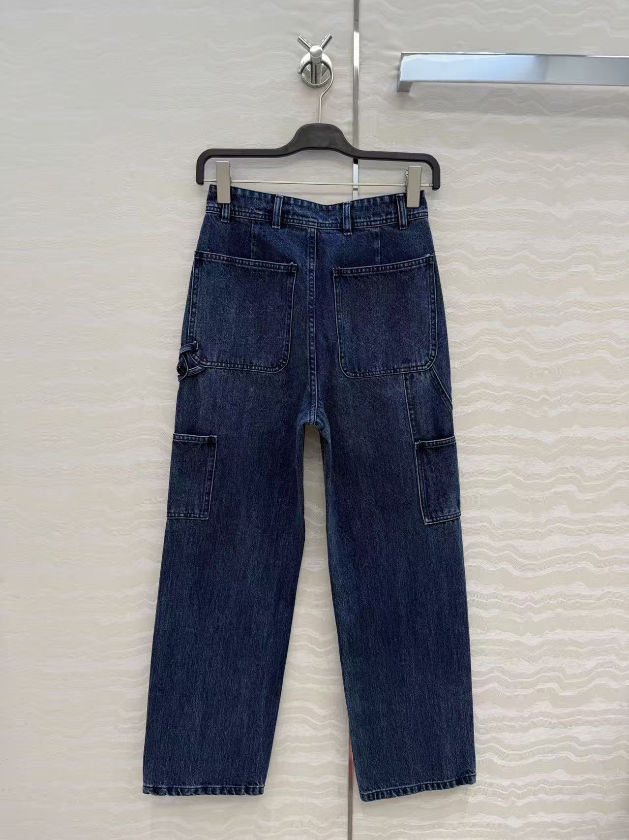 CC 26SS Spring and summer new product: three-dimensional double C workwear pocket jeans