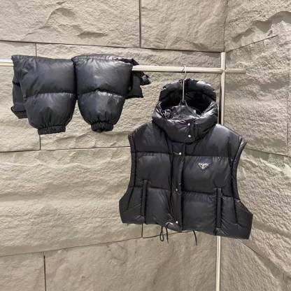 PRD 25SS Detachable 2-piece short hooded down jacket