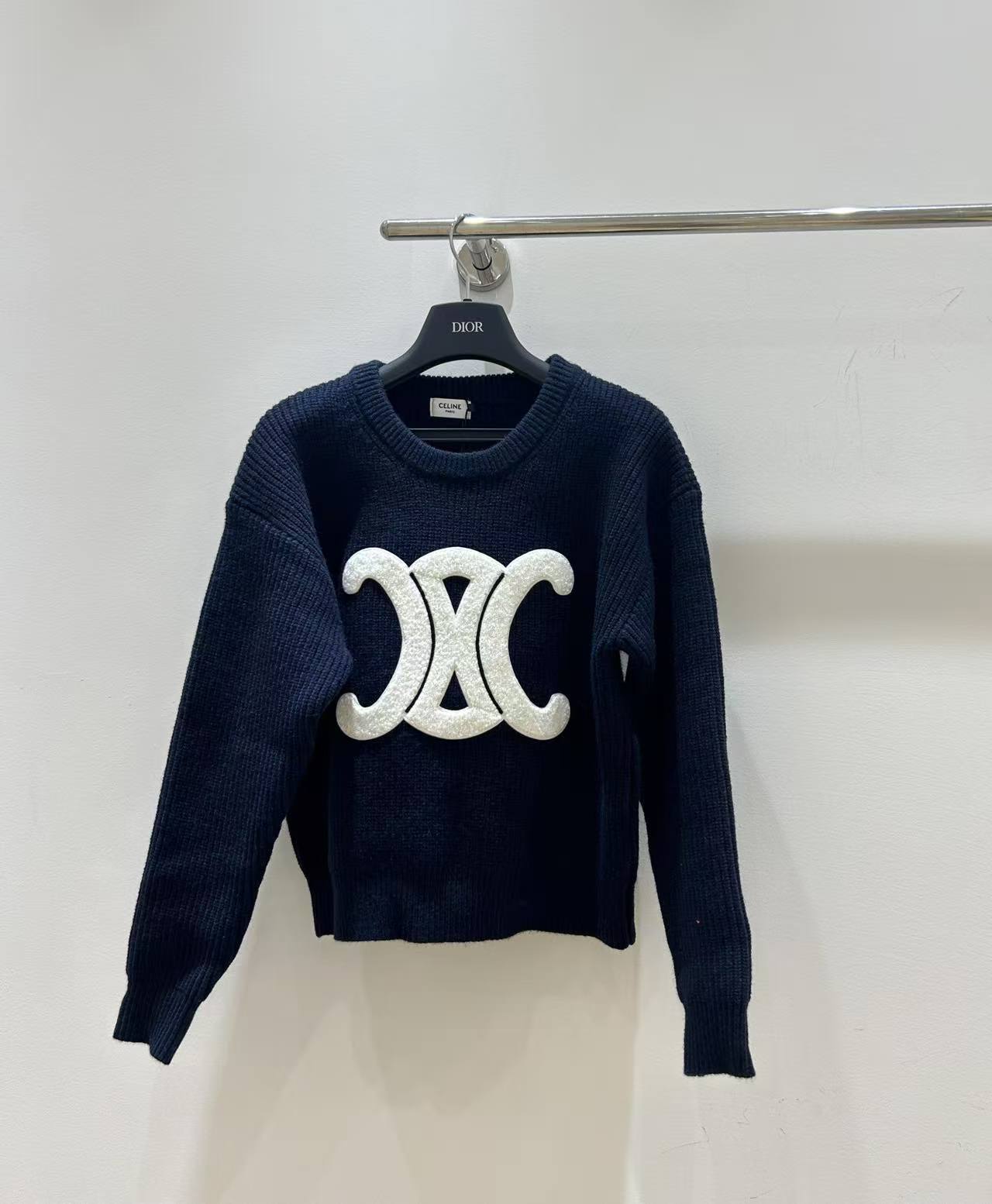 CL 25SS 3D towel embroidered Arc de Triomphe sweater