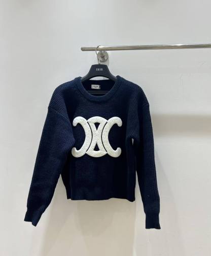 CL 25SS 3D towel embroidered Arc de Triomphe sweater