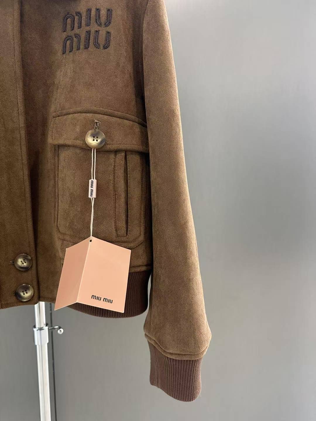 MM 25SS Flip collar short leather jacket