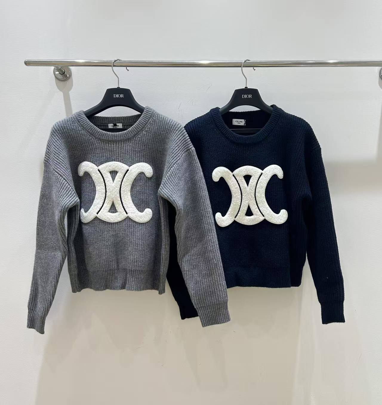 CL 25SS 3D towel embroidered Arc de Triomphe sweater