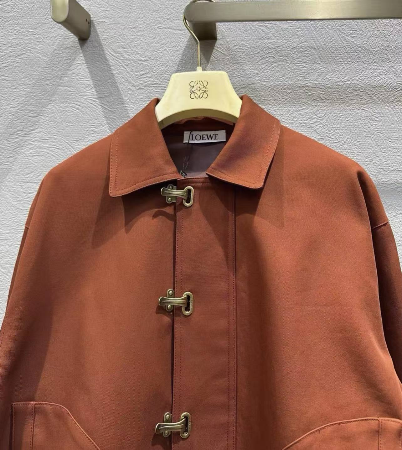 LEW 25SS Brown metal-button jacket
