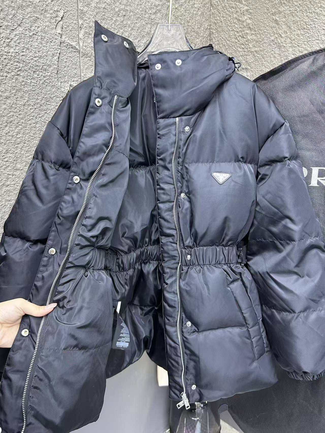 PRD 25SS Ant waist hooded down jacket