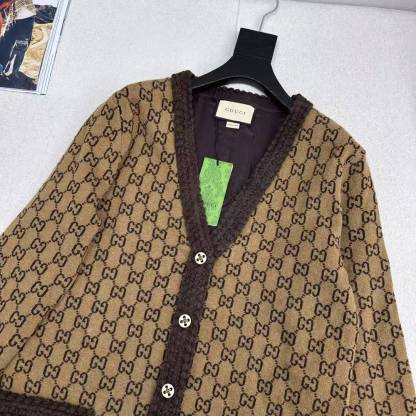 GG 25SS Vintage vintage floral logo cardigan jacket