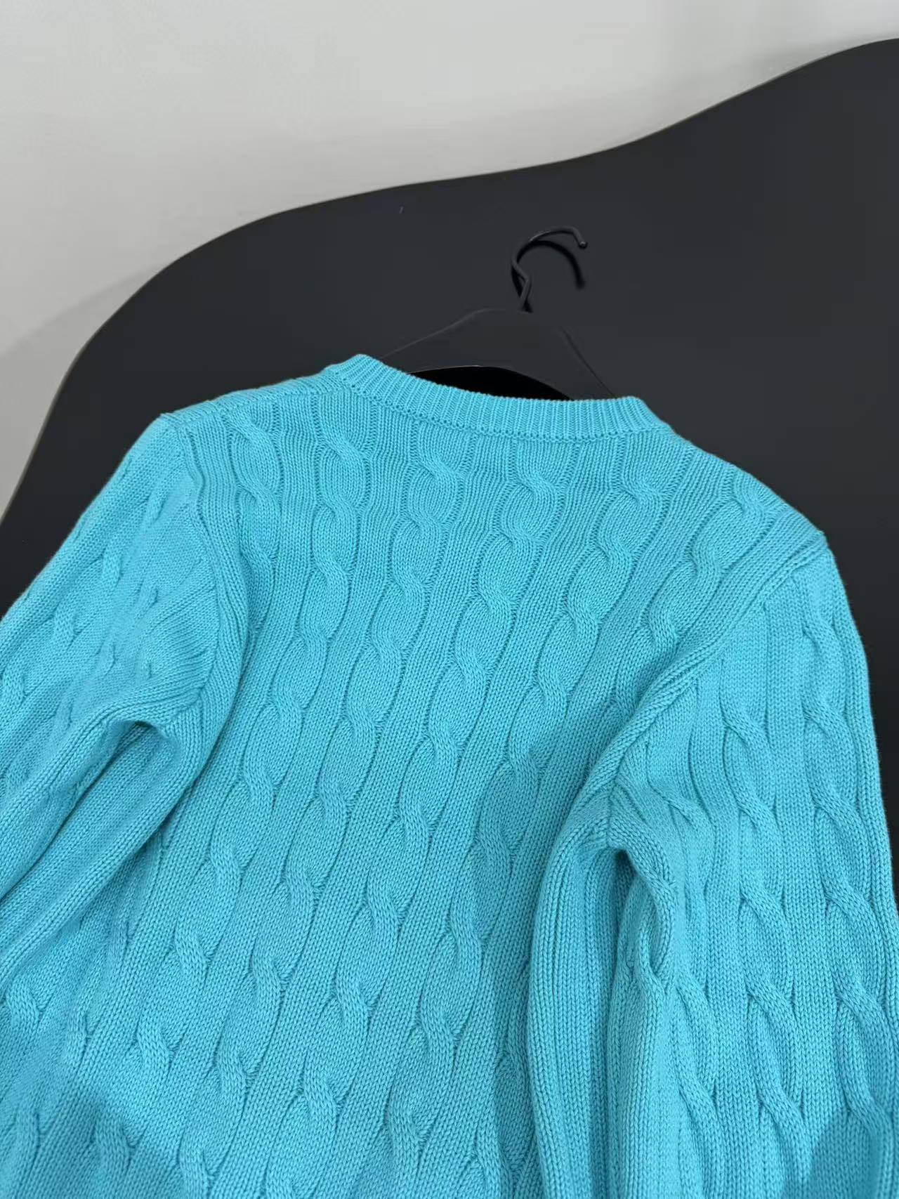 LEW 25SS Embroidered Fried Dough Twists knit cardigan