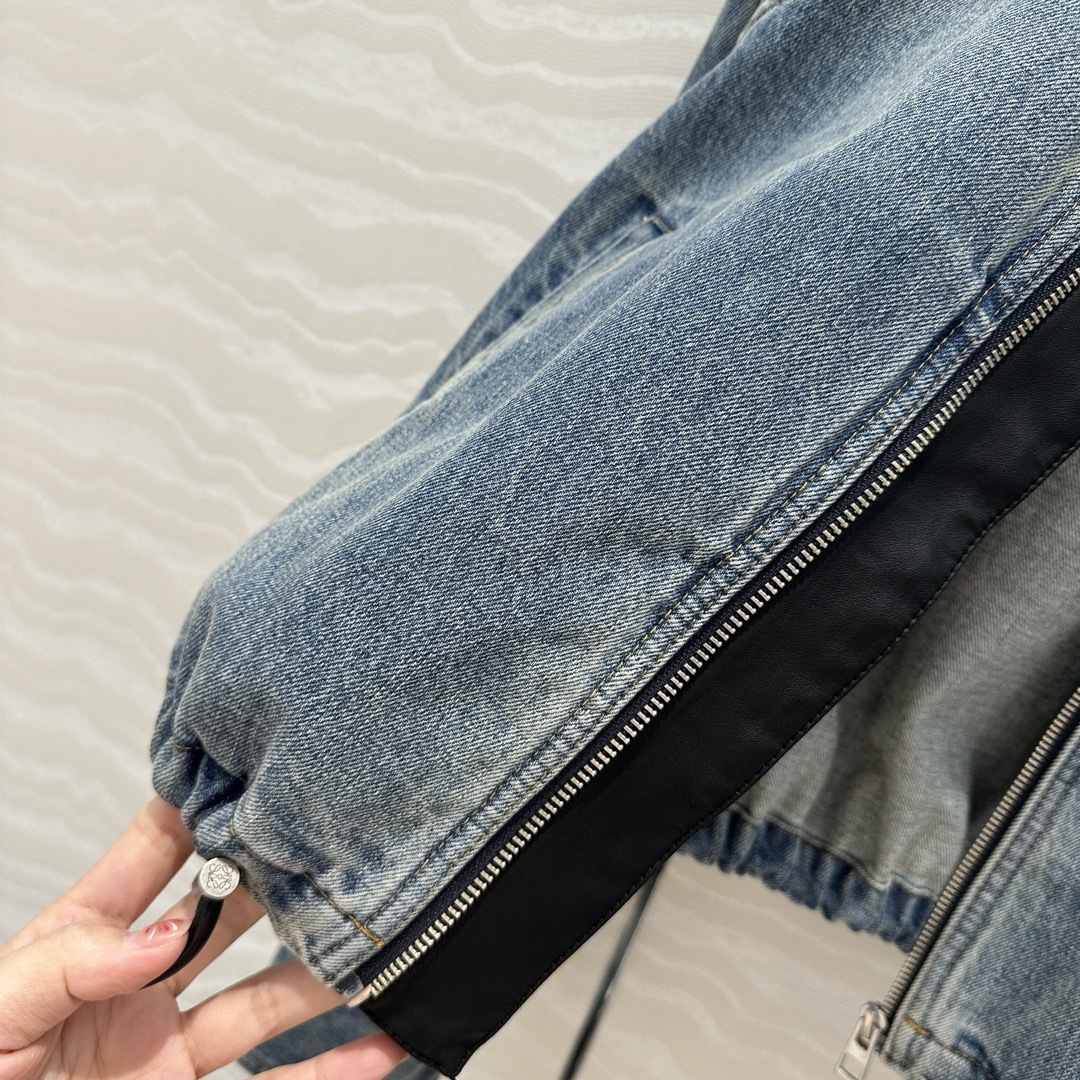 LEW 2025SS Bottom drawstring balloon denim jacket