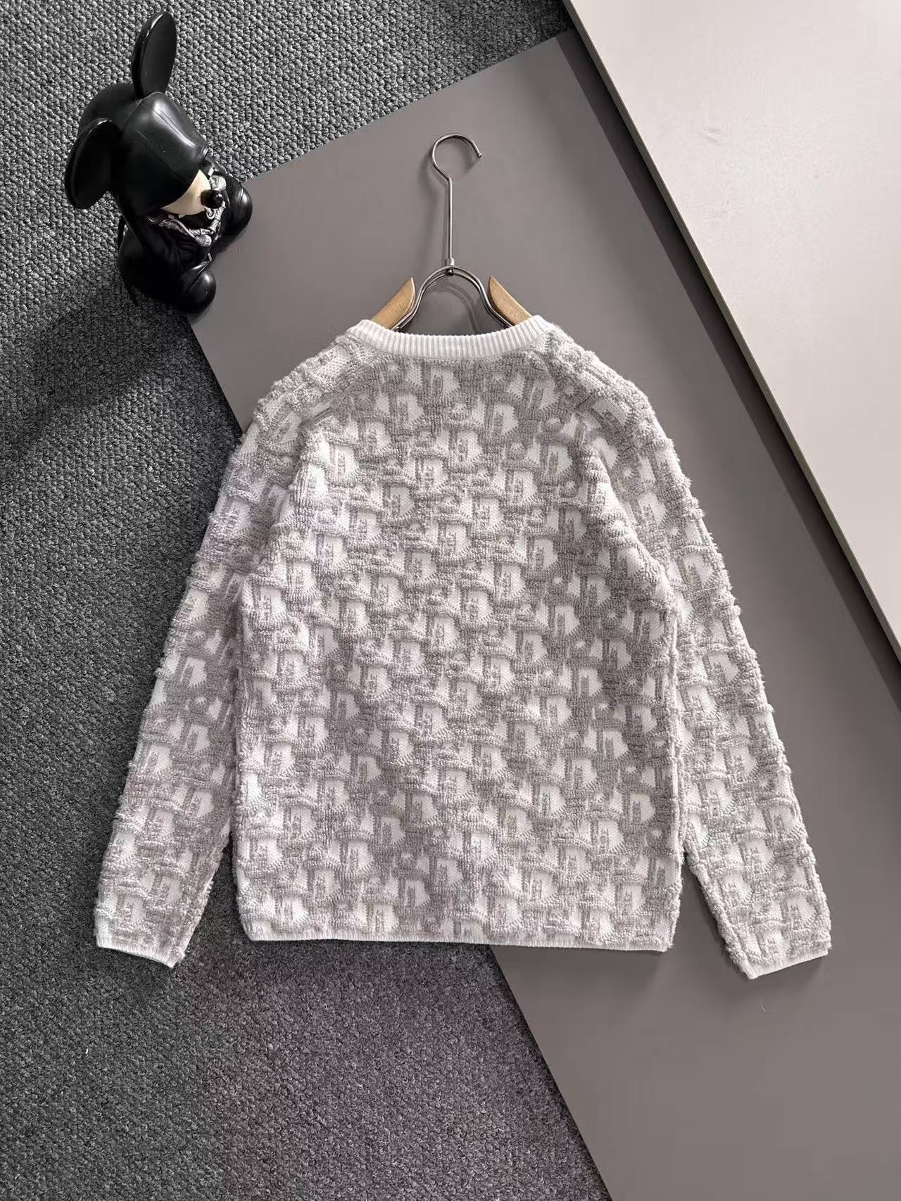 CD 25SS Full printed jacquard zipper sweater