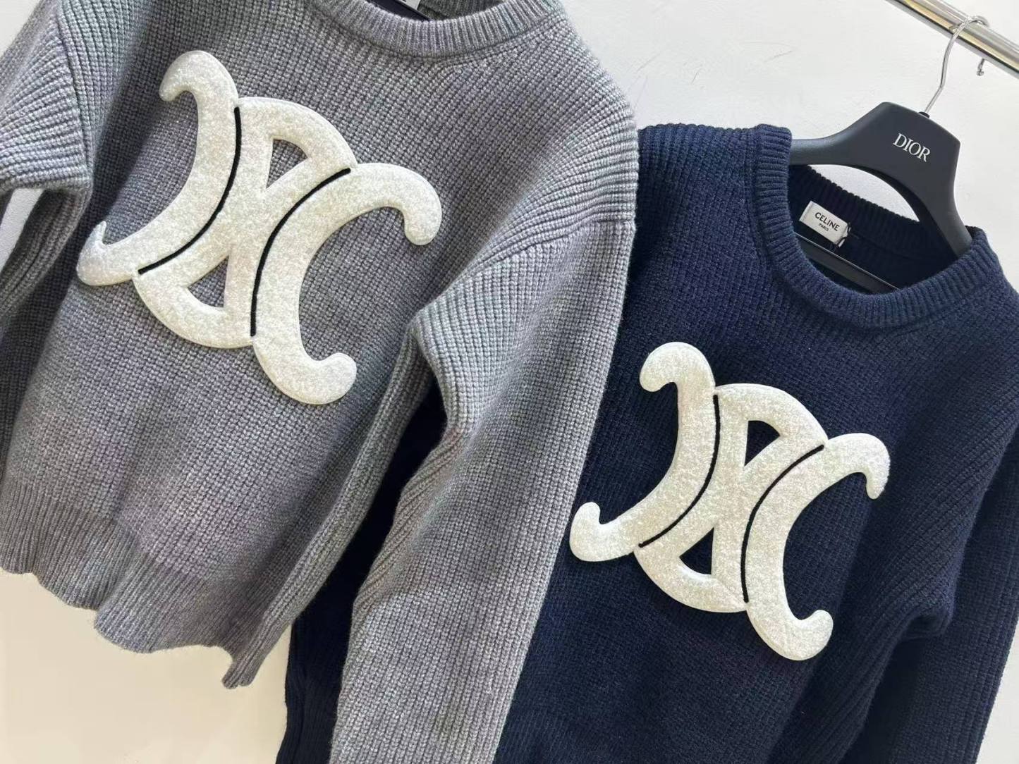 CL 25SS 3D towel embroidered Arc de Triomphe sweater