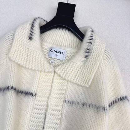 CC 26SS Back large LOGO mohair belt cardigan