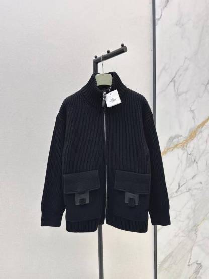 HH 25SS H pocket zipper long coat jacket