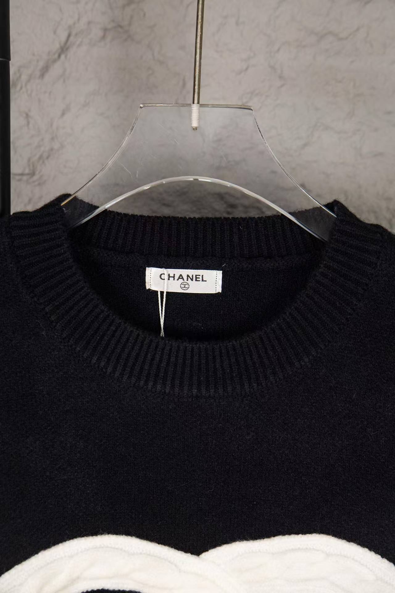 CC Knitting Fried Dough Twists classic big logo jacquard knitting