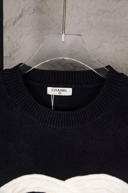 CC Knitting Fried Dough Twists classic big logo jacquard knitting