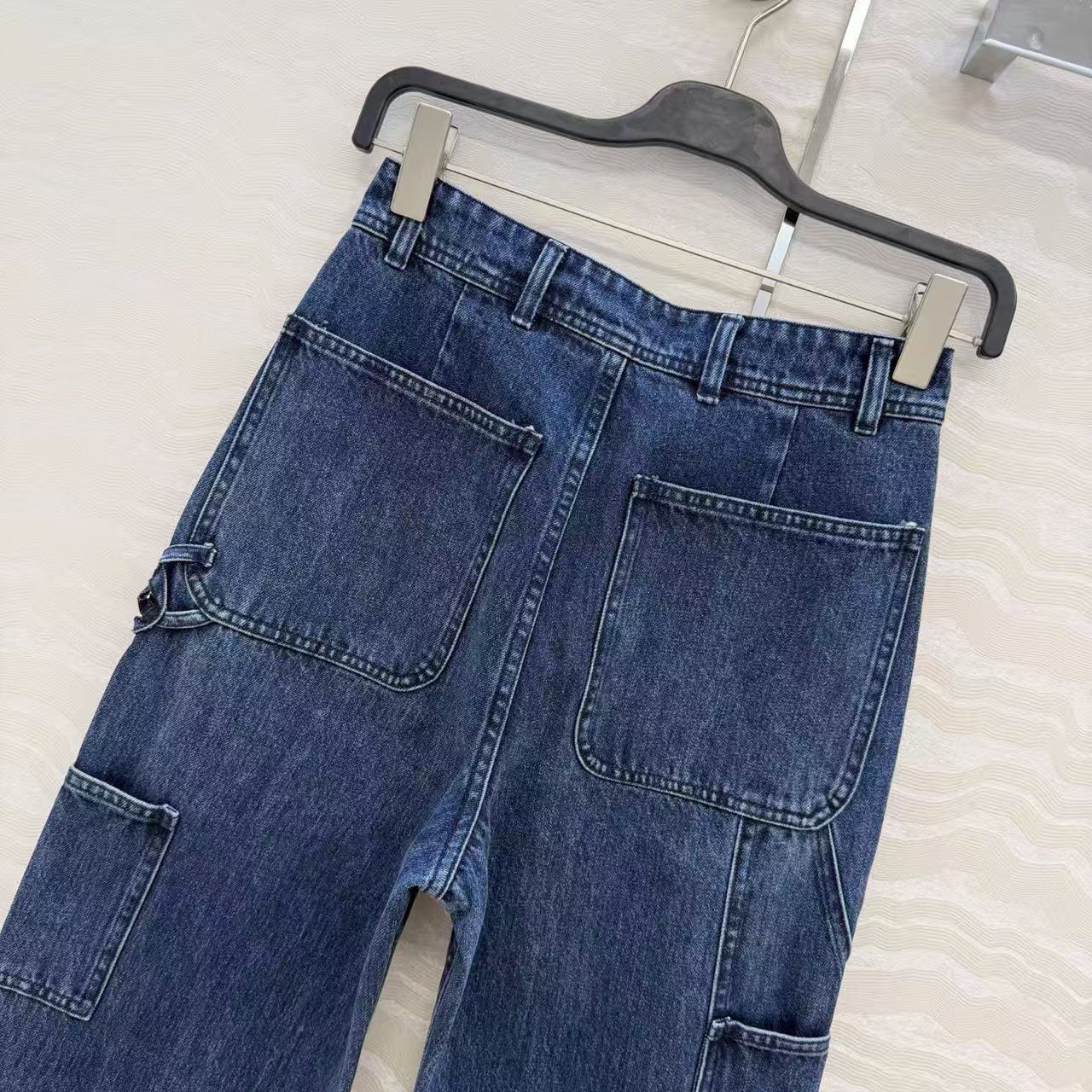 CC 26SS Spring and summer new product: three-dimensional double C workwear pocket jeans