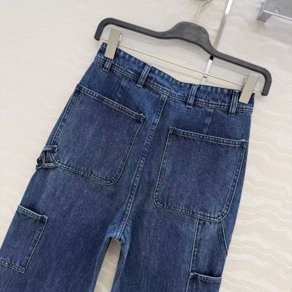 CC 26SS Spring and summer new product: three-dimensional double C workwear pocket jeans