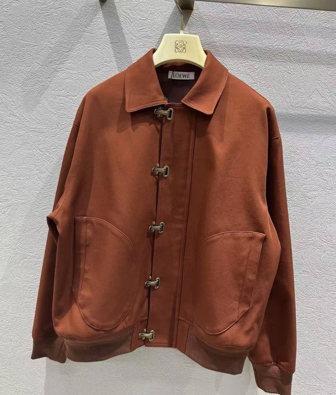 LEW 25SS Brown metal-button jacket