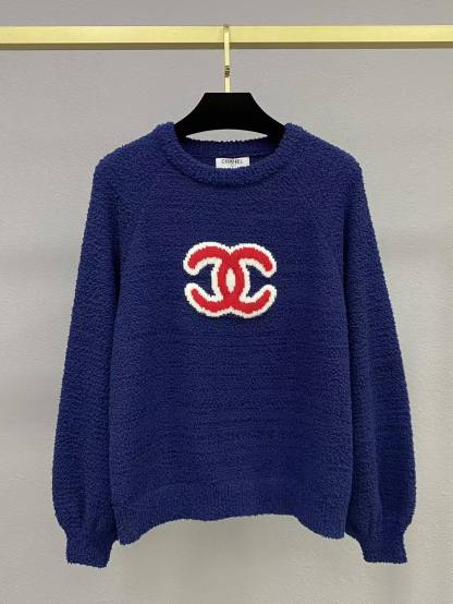 CC Jacquard logo round neck knitted sweater