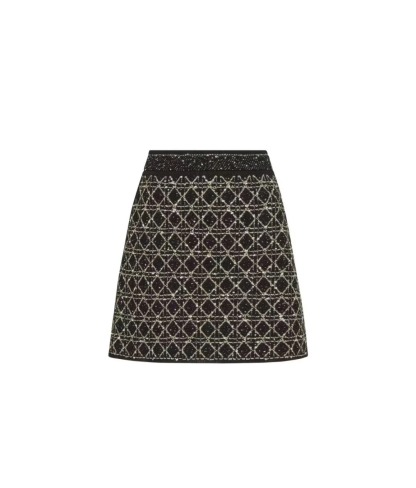 DIO Vintage Rough Rattan Plaid Half-Body Skirt
