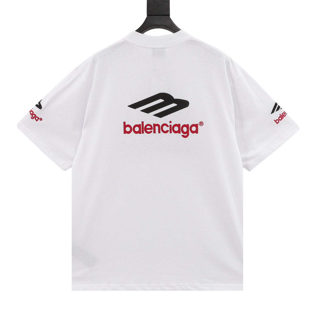 Embroidered Letter Washed Short Sleeve T-SHIRT