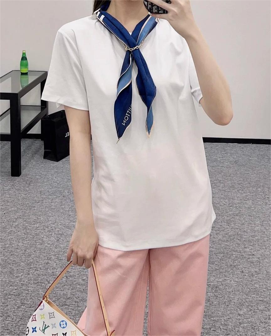 Louis Vuit25SS White Short Sleeve T-Shirt