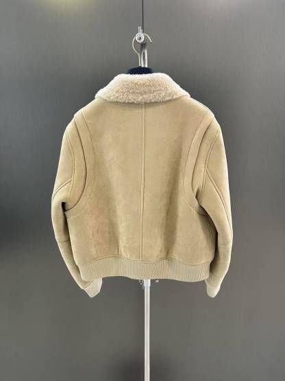 MM 25SS Flip collar short leather jacket