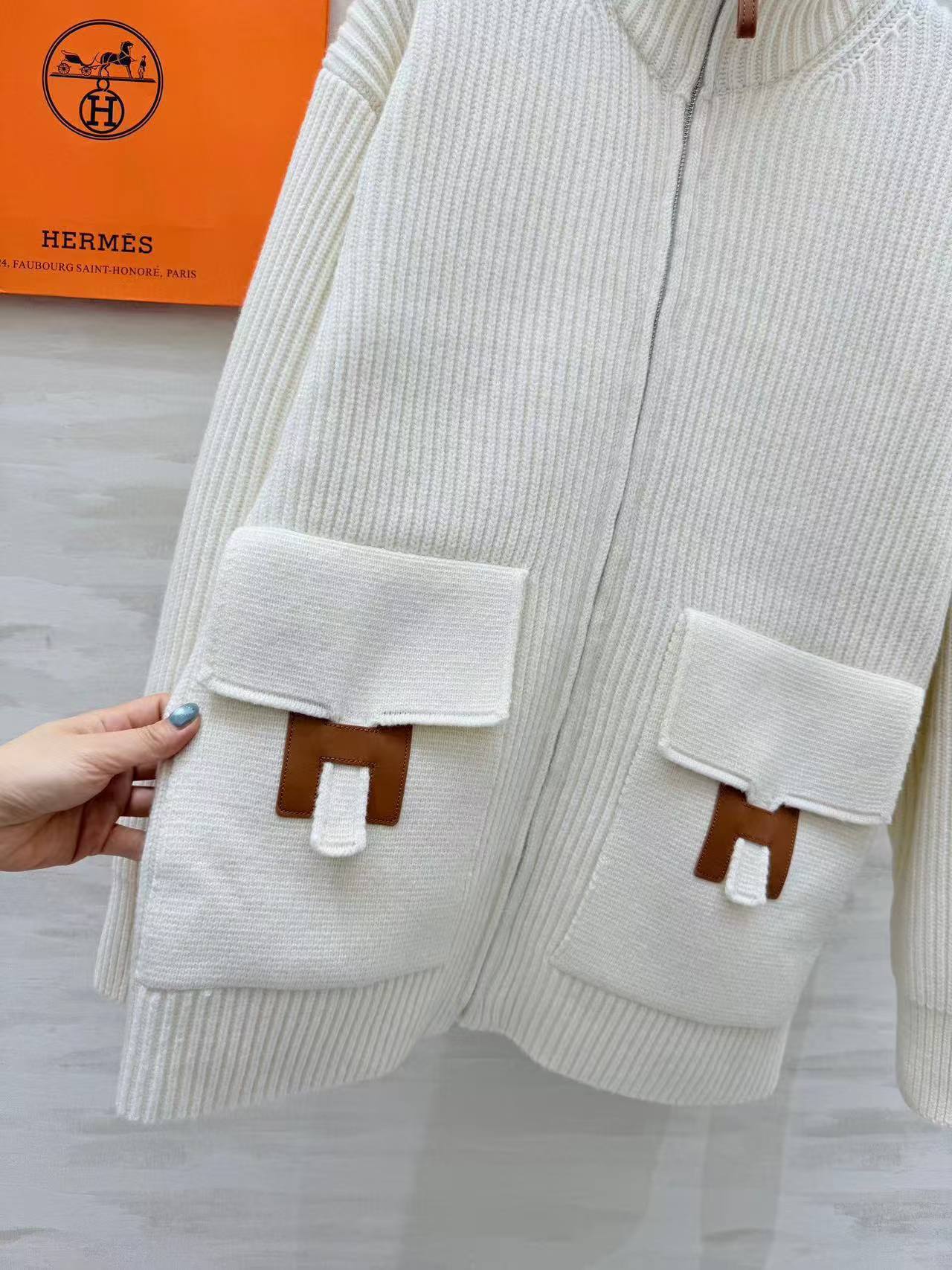 HH 25SS H pocket zipper long coat jacket