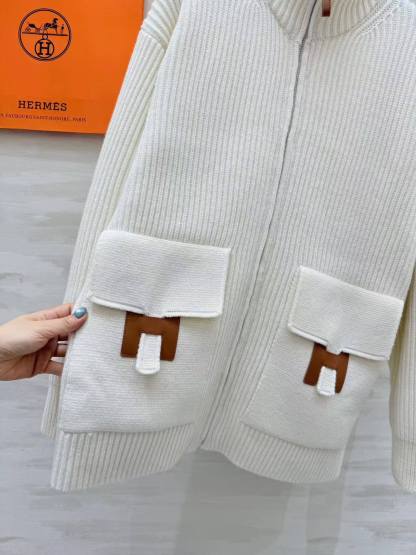 HH 25SS H pocket zipper long coat jacket