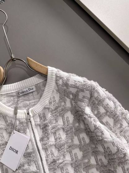 CD 25SS Full printed jacquard zipper sweater