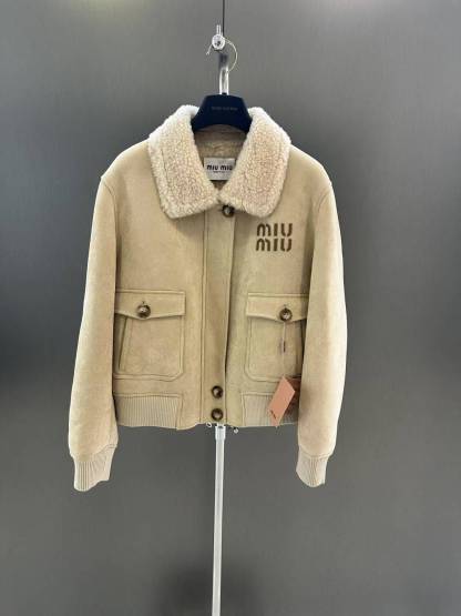 MM 25SS Flip collar short leather jacket