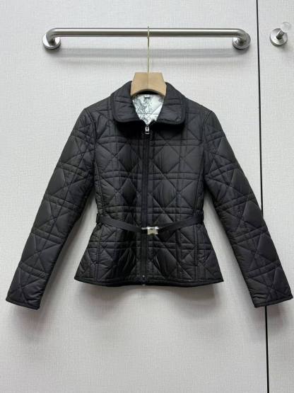 CD 25SS Lingge collar and waist cinched cotton jacket