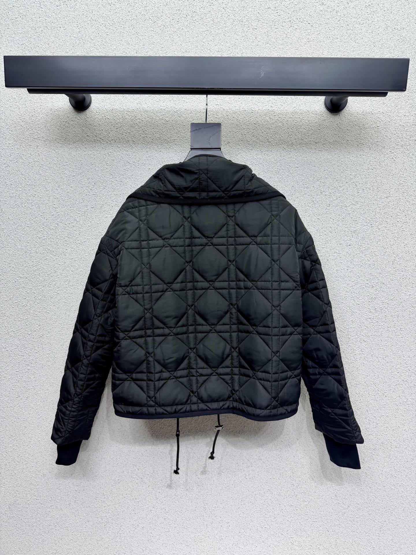 CD 25SS Ling grid pattern detachable scarf short cotton jacket