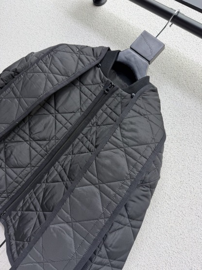 CD 25SS Ling grid pattern detachable scarf short cotton jacket