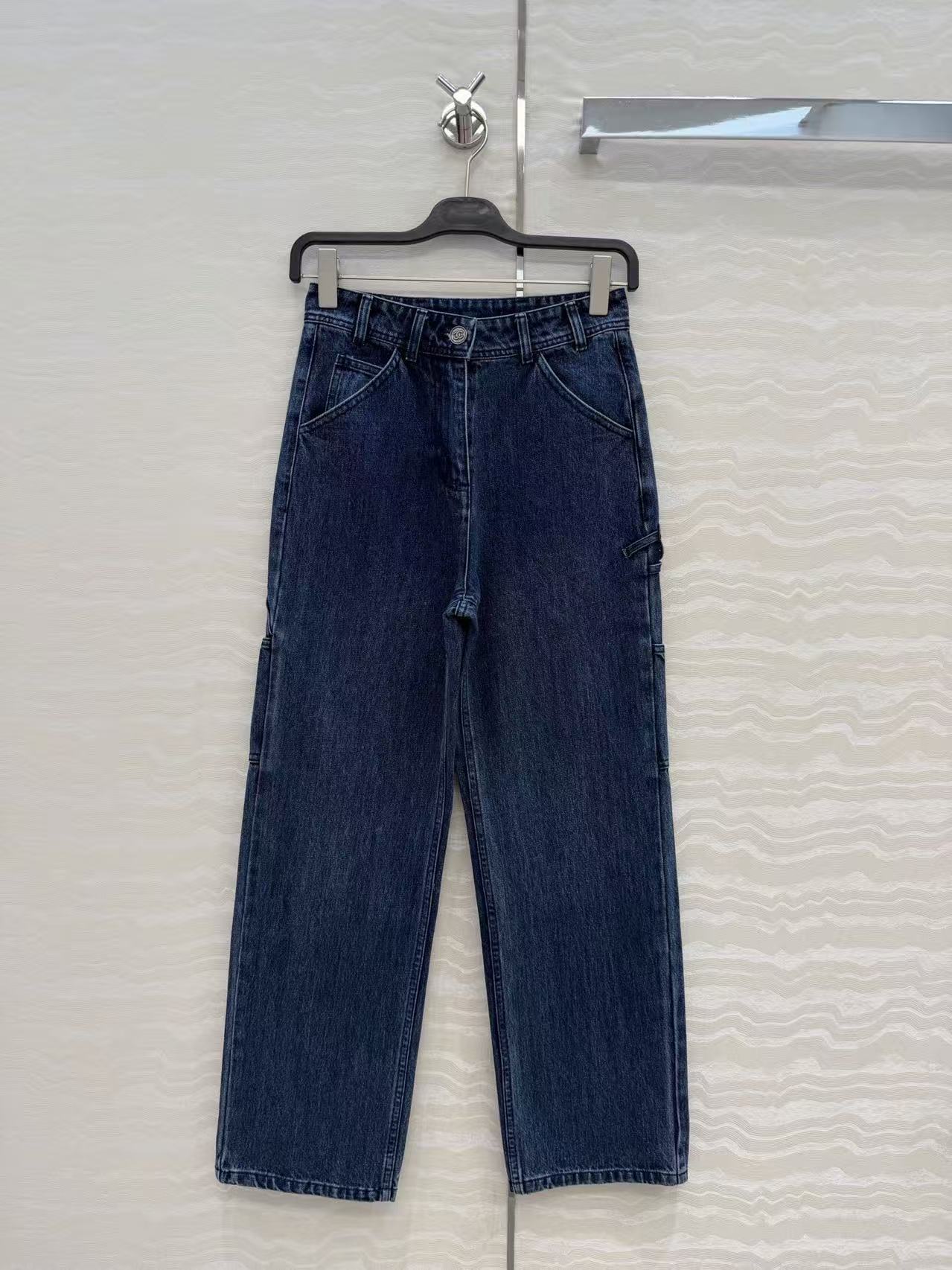 CC 26SS Spring and summer new product: three-dimensional double C workwear pocket jeans