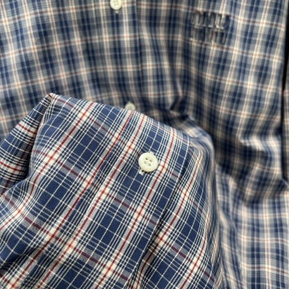 MM 2025SS Blue checkered lapel jacket