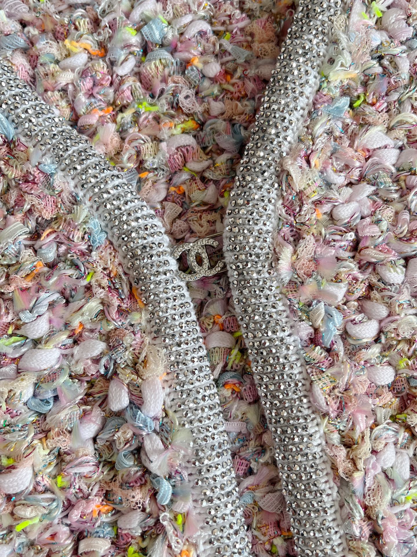 CC 25SS Woven rhinestone wrapped jacket