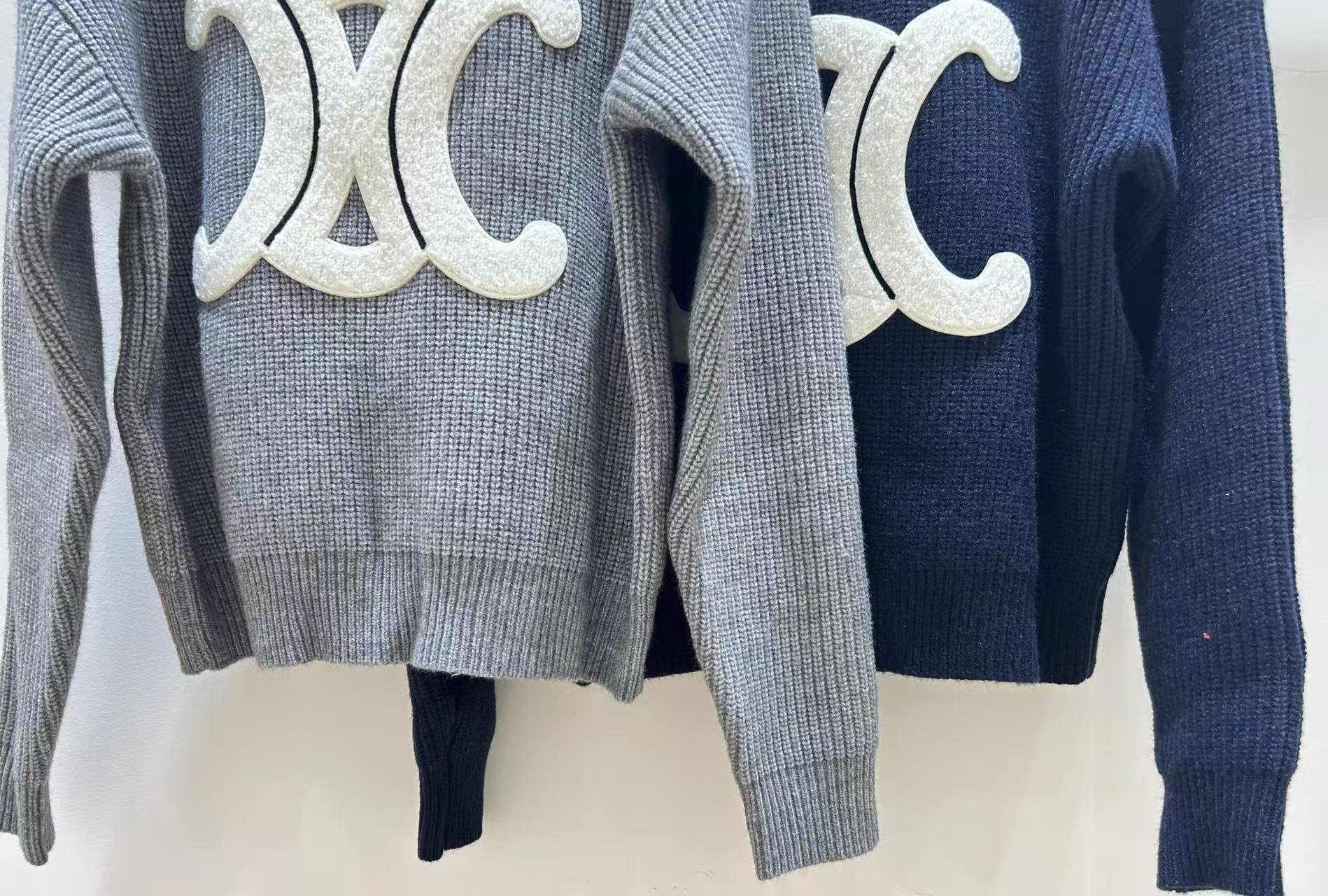 CL 25SS 3D towel embroidered Arc de Triomphe sweater