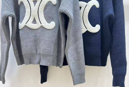 CL 25SS 3D towel embroidered Arc de Triomphe sweater