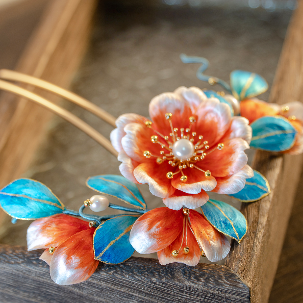Non-heritage handmade velvet flower hairpin ancient style silk hairpin-TERRAINKUN