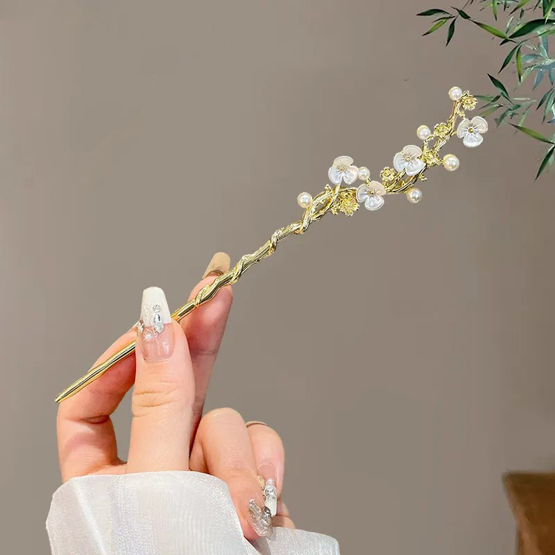 Ancient style tassel flower hairpin headwear