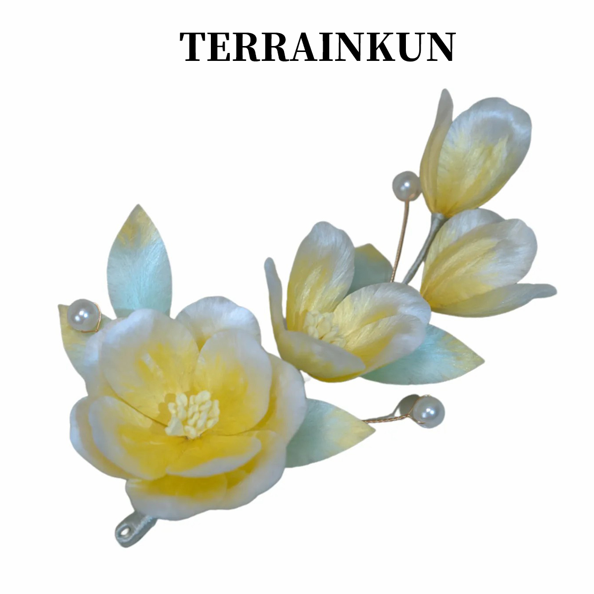 ICH Velvet Flower Camellia Hairpin