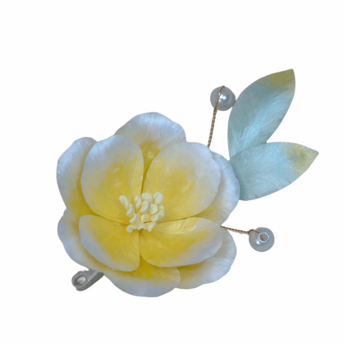 ICH Velvet Flower Camellia Hairpin