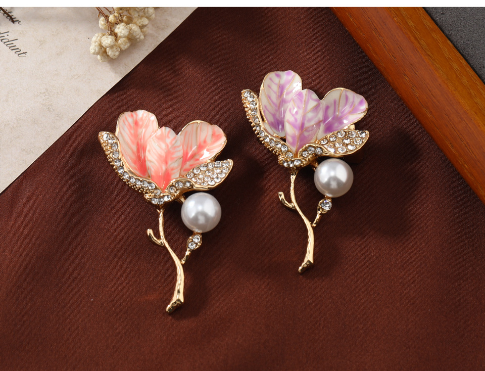 Enamel Tulip Brooch