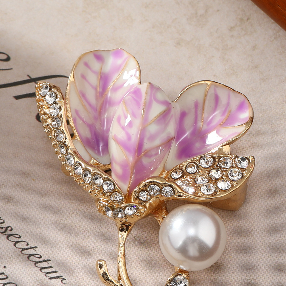 Enamel Tulip Brooch